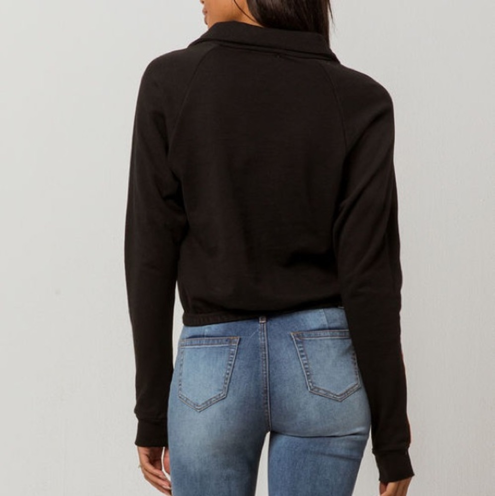 NWT Full Tilt Rainbow Stripe Half Zip Sweatshirt - Picture 4 of 7